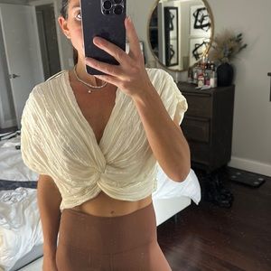 Zara Cropped blouse